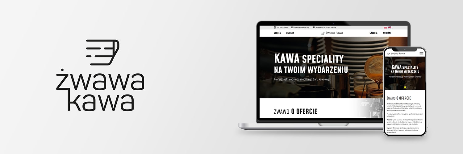 Strona internetowa Żwawej Kawy